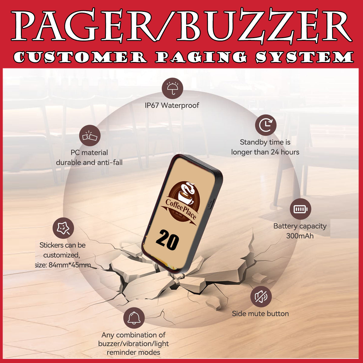 Royce self service kiosk Buzzer Pager Modular Scalable Productivity Tool