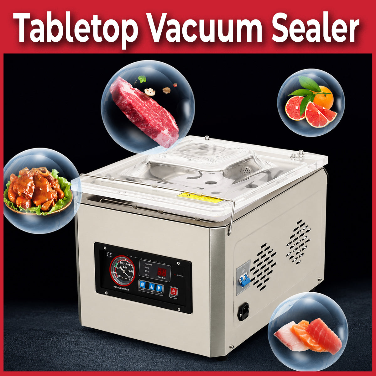 Commercial grade Powerful Chamber Vacuum Sealer | Tabletop Vacuum Pack Machine
