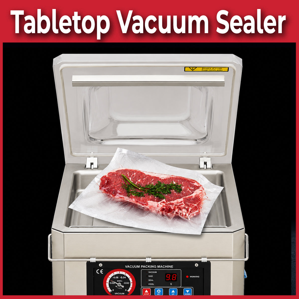 Commercial grade Powerful Chamber Vacuum Sealer | Tabletop Vacuum Pack Machine