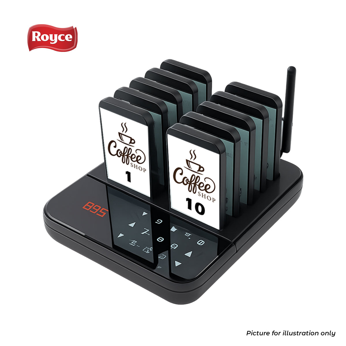 10pcs premium buzzer pager set wireless paging system Food Queueing Sy ...