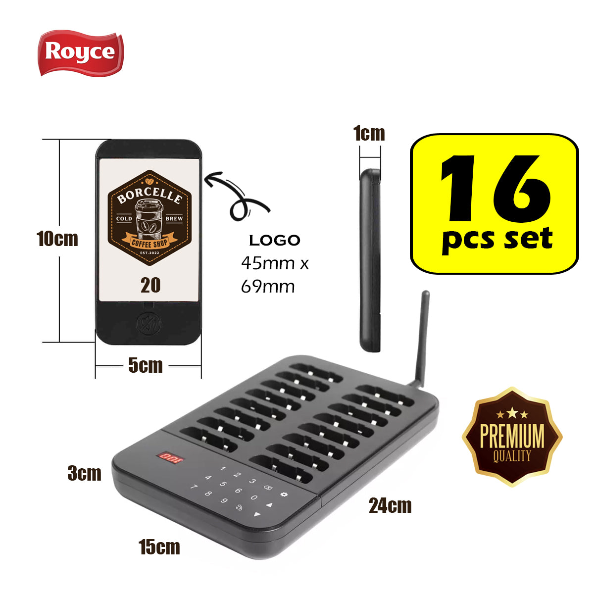 16pcs premium buzzer pager set wireless paging system