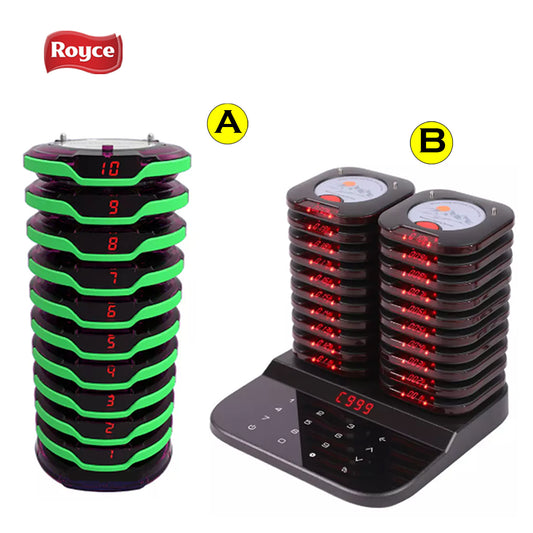 Long range premium food buzzers 2 models 10pcs and 20pcs options up to 1km signal range