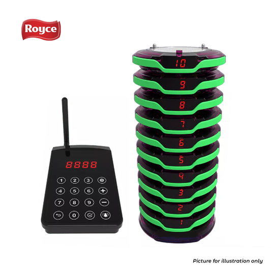 Royce Buzzer Best in Class Longest Range 1km Biggest Battery Li-ion Battery Coaster Pager