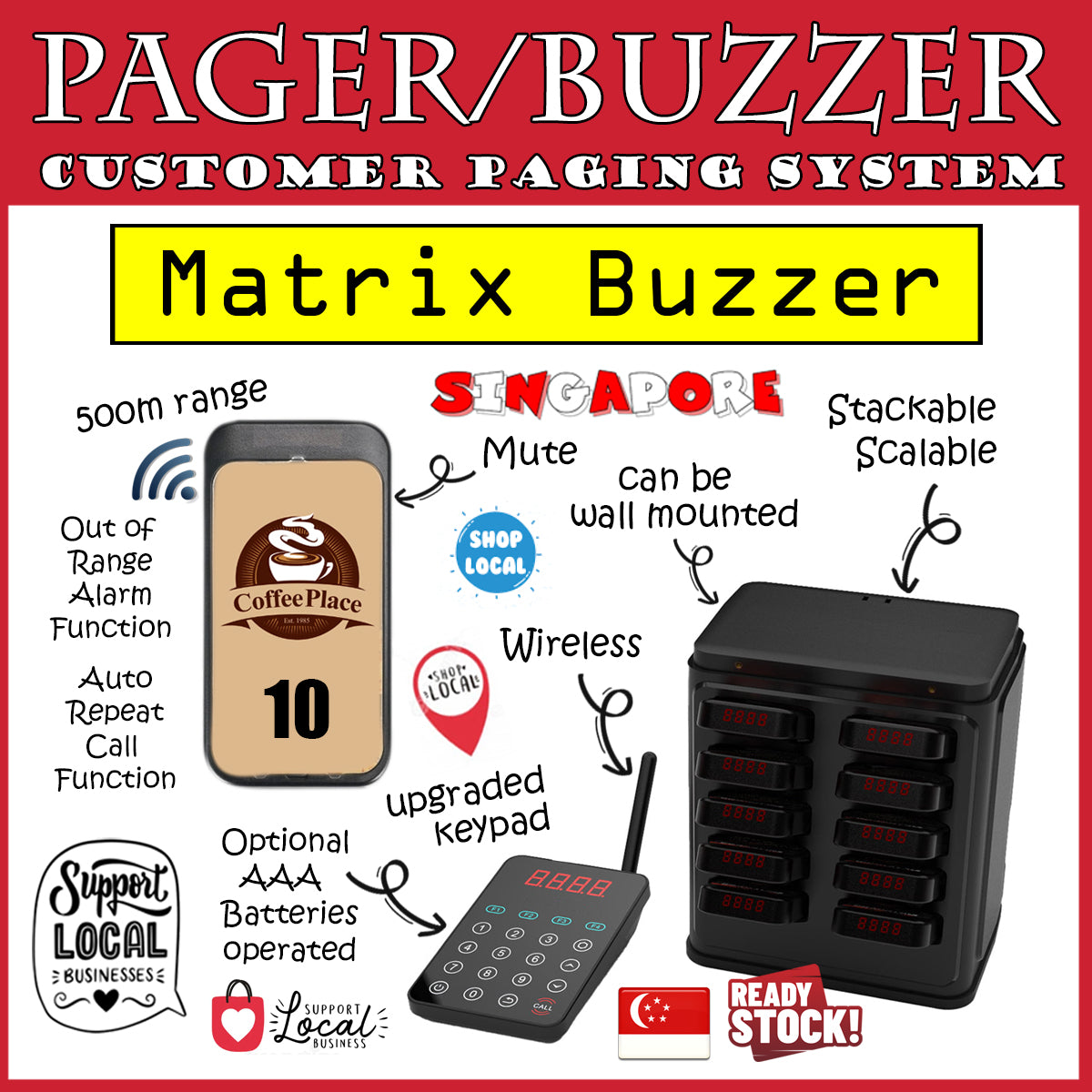 Royce self service kiosk Buzzer Pager Modular Scalable Productivity Tool