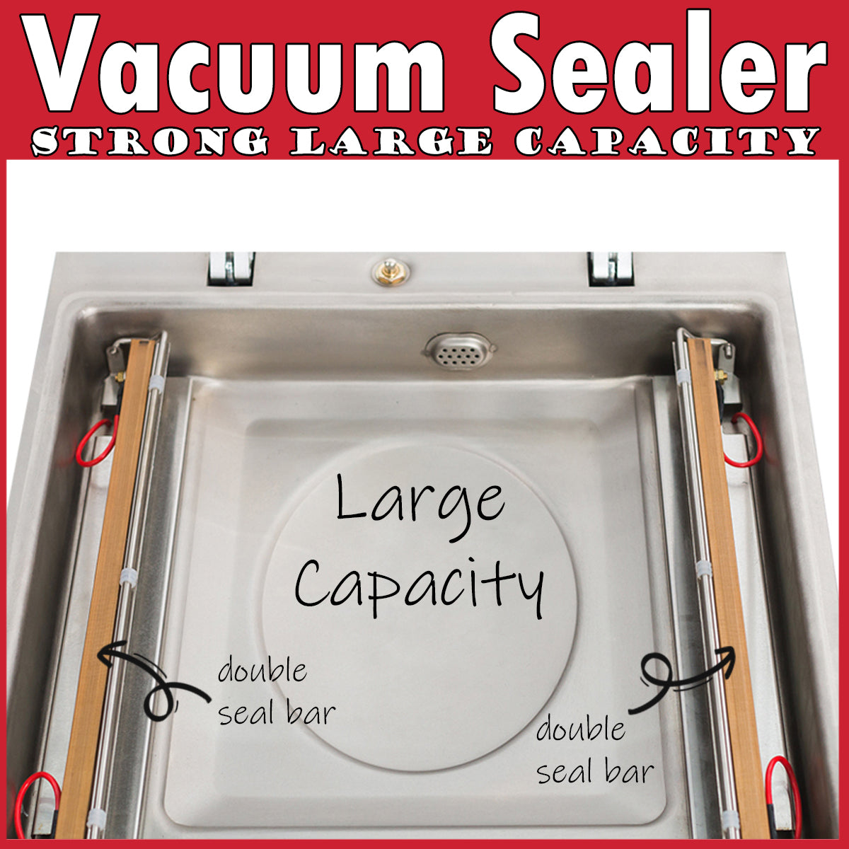 Standing Chamber Vacuum Sealer | Commercial Vacuum Pack Machine | Strong Motor Large Capacity