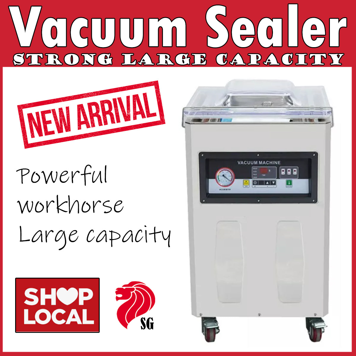 Standing Chamber Vacuum Sealer | Commercial Vacuum Pack Machine | Strong Motor Large Capacity