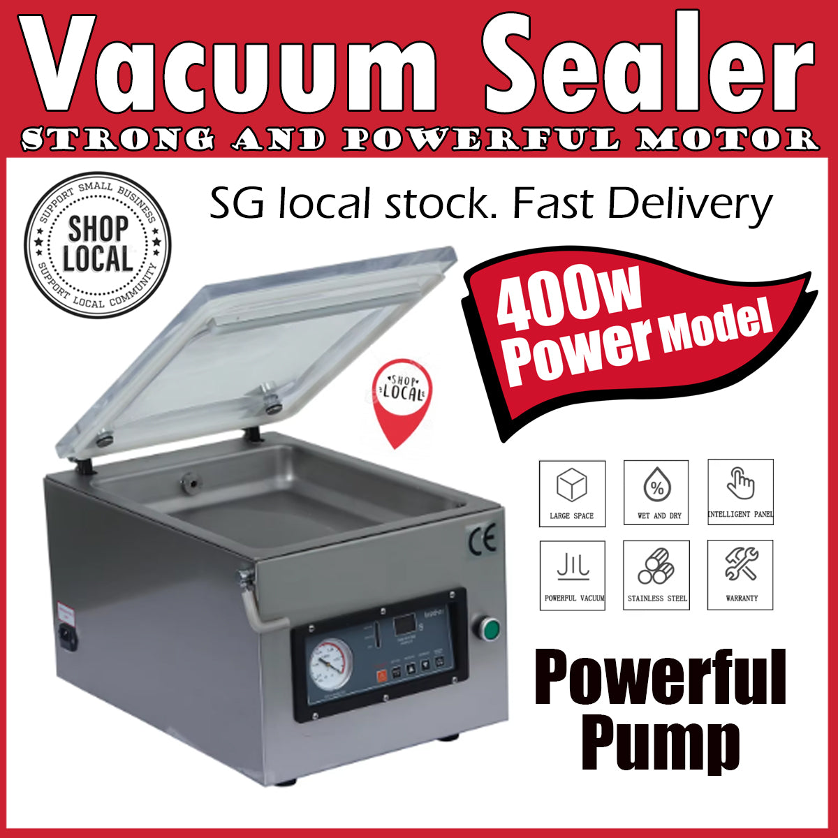 Commercial grade Powerful Chamber Vacuum Sealer | Tabletop Vacuum Pack Machine