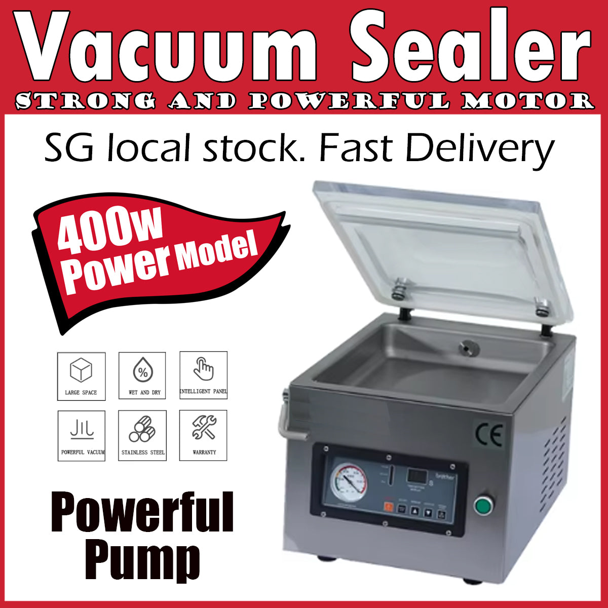 Commercial grade Powerful Chamber Vacuum Sealer | Tabletop Vacuum Pack Machine