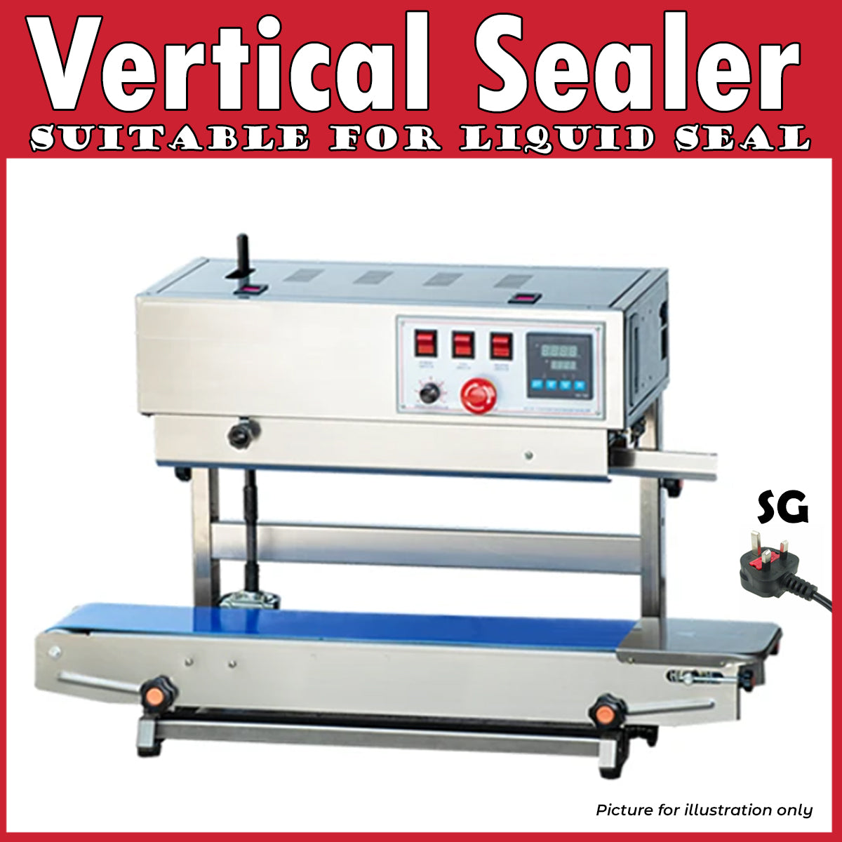 Band Sealer - Vertical Stainless Steel Continuous Band Sealing Machine